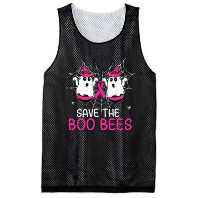 Save The Boobees Boo Bees Ribbon Breast Cancer Halloween Mesh Reversible Basketball Jersey Tank