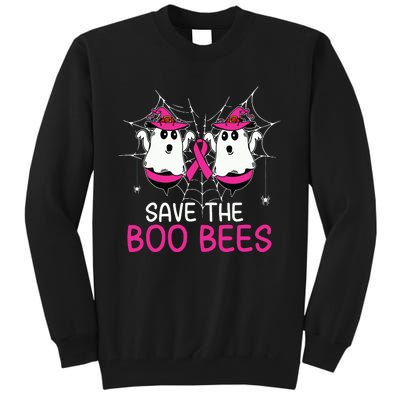 Save The Boobees Boo Bees Ribbon Breast Cancer Halloween Tall Sweatshirt