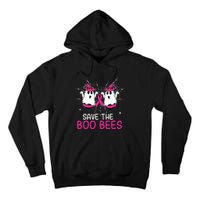 Save The Boobees Boo Bees Ribbon Breast Cancer Halloween Tall Hoodie