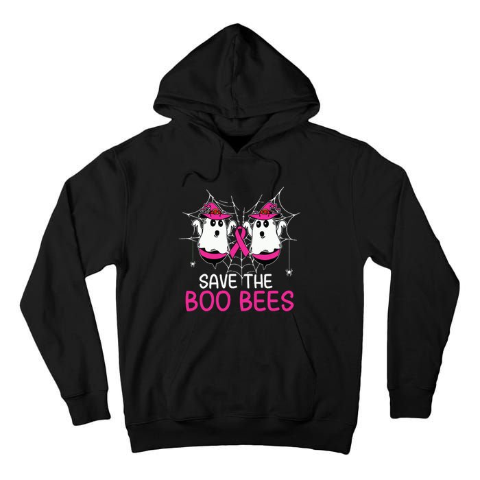 Save The Boobees Boo Bees Ribbon Breast Cancer Halloween Tall Hoodie