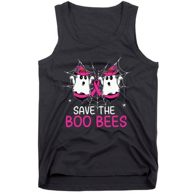 Save The Boobees Boo Bees Ribbon Breast Cancer Halloween Tank Top