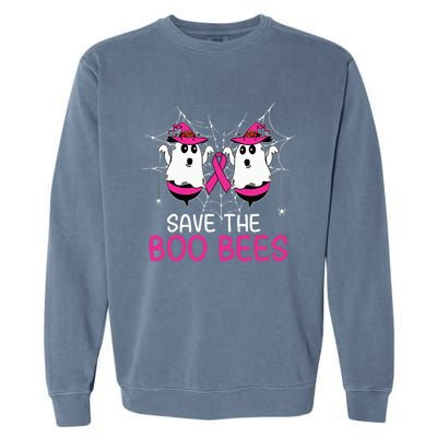 Save The Boobees Boo Bees Ribbon Breast Cancer Halloween Garment-Dyed Sweatshirt