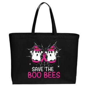 Save The Boobees Boo Bees Ribbon Breast Cancer Halloween Cotton Canvas Jumbo Tote