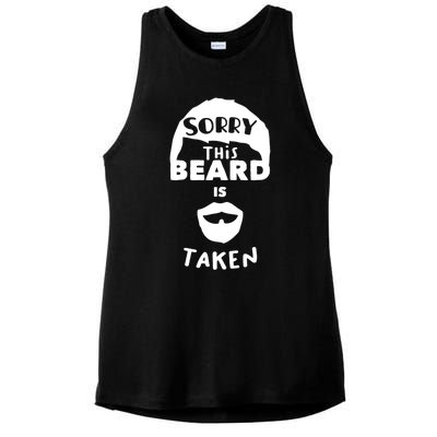 Sorry This Beard Is Taken Cool Gift Valentines Day Gift Ladies PosiCharge Tri-Blend Wicking Tank