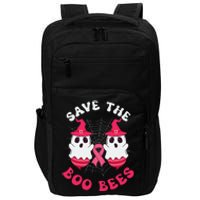 Save The Boo Bees Funny Halloween Breast Cancer Awareness Impact Tech Backpack