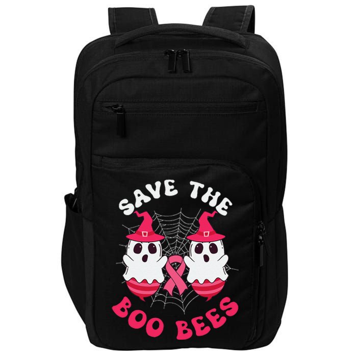 Save The Boo Bees Funny Halloween Breast Cancer Awareness Impact Tech Backpack