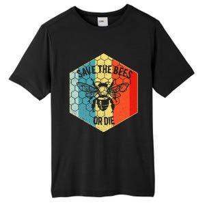 Save The Bees Or Die Retro Beekeeper Tall Fusion ChromaSoft Performance T-Shirt