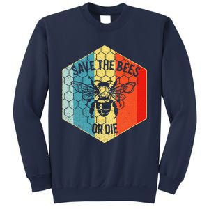 Save The Bees Or Die Retro Beekeeper Sweatshirt