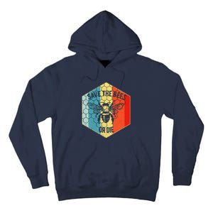 Save The Bees Or Die Retro Beekeeper Tall Hoodie