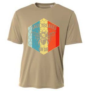 Save The Bees Or Die Retro Beekeeper Cooling Performance Crew T-Shirt