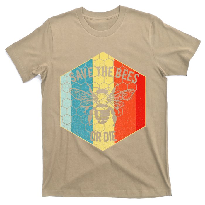 Save The Bees Or Die Retro Beekeeper T-Shirt