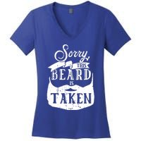 Sorry This Beard Is Taken Gift Valentines Day Gift Women's V-Neck T-Shirt