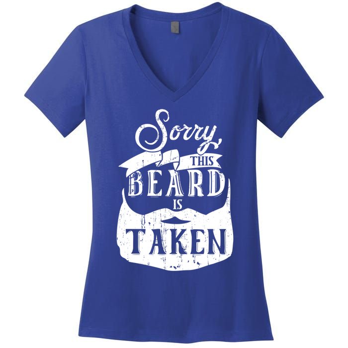 Sorry This Beard Is Taken Gift Valentines Day Gift Women's V-Neck T-Shirt