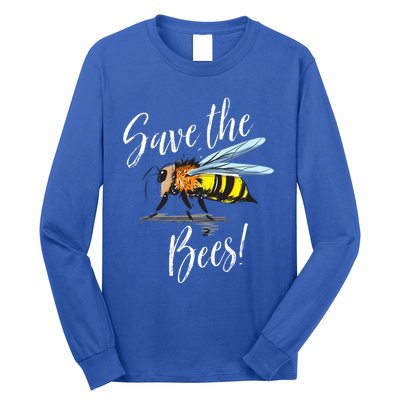 Save The Bees Beekeeper Gift Apiarist Bees Vintage Gift Long Sleeve Shirt