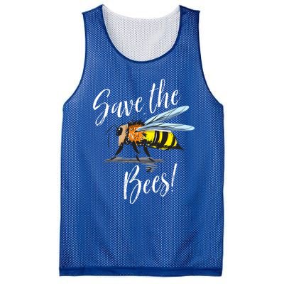 Save The Bees Beekeeper Gift Apiarist Bees Vintage Gift Mesh Reversible Basketball Jersey Tank