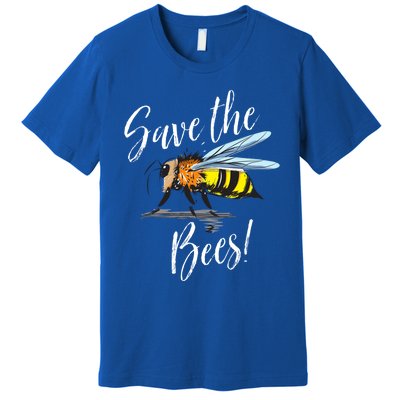 Save The Bees Beekeeper Gift Apiarist Bees Vintage Gift Premium T-Shirt