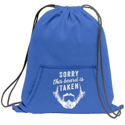 Sorry This Beard Is Taken Gift Valentines Day Great Gift Sweatshirt Cinch Pack Bag