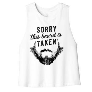 Sorry This Beard Is Taken Gift Valentines Day Great Gift Women's Racerback Cropped Tank