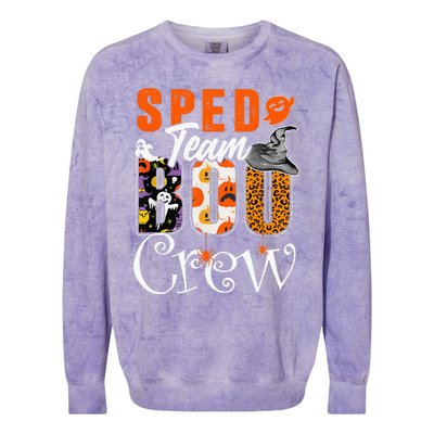 Sped Team Boo Crew Halloween Costume Special Education Crew Colorblast Crewneck Sweatshirt