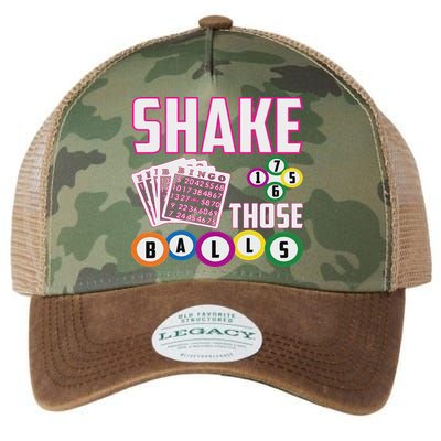 Shake Those Balls Funny Bingo Legacy Tie Dye Trucker Hat