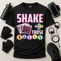 Shake Those Balls Funny Bingo Cooling Performance Crew T-Shirt