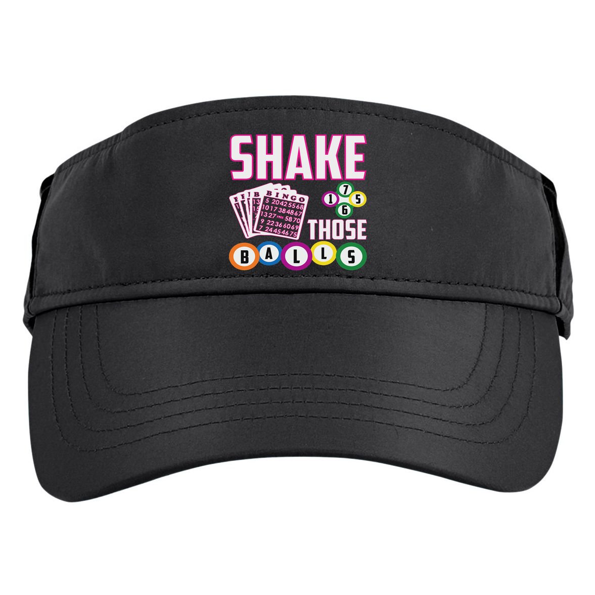 Shake Those Balls Funny Bingo Adult Drive Performance Visor