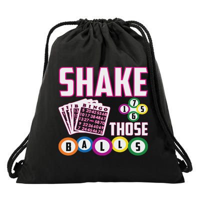 Shake Those Balls Funny Bingo Drawstring Bag