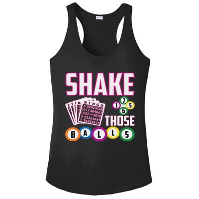 Shake Those Balls Funny Bingo Ladies PosiCharge Competitor Racerback Tank