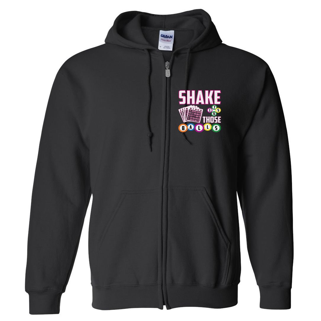 Shake Those Balls Funny Bingo Full Zip Hoodie