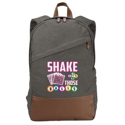 Shake Those Balls Funny Bingo Cotton Canvas Backpack