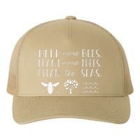 Save The Bees Plant Trees Clean Seas Earth Day Yupoong Adult 5-Panel Trucker Hat