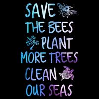 Save The Bees Plant More Trees Clean Our Seas Earth Gift Cooling Performance Crew T-Shirt