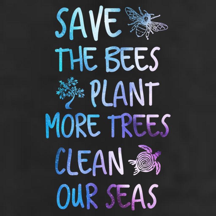 Save The Bees Plant More Trees Clean Our Seas Earth Gift 11oz C Handle Ceramic Mug