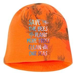 Save The Bees Plant More Trees Clean Our Seas Earth Gift Kati - Camo Knit Beanie