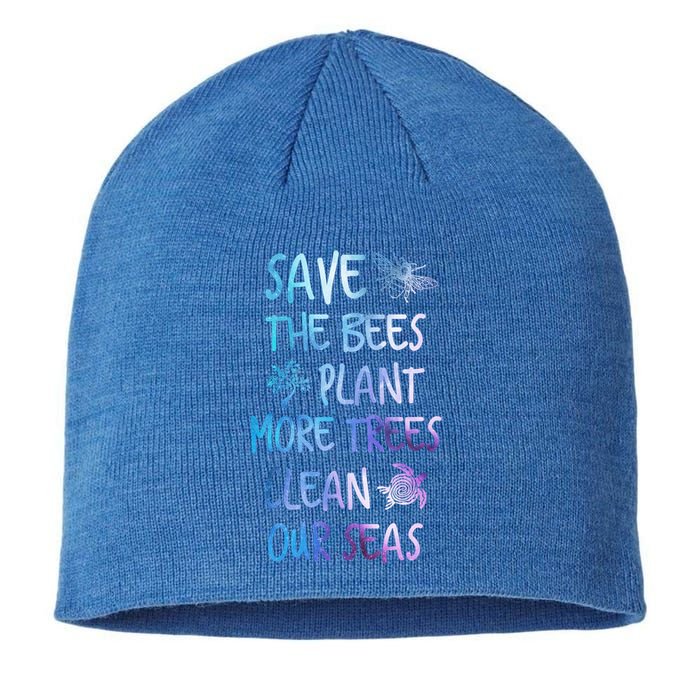 Save The Bees Plant More Trees Clean Our Seas Earth Gift Sustainable Beanie