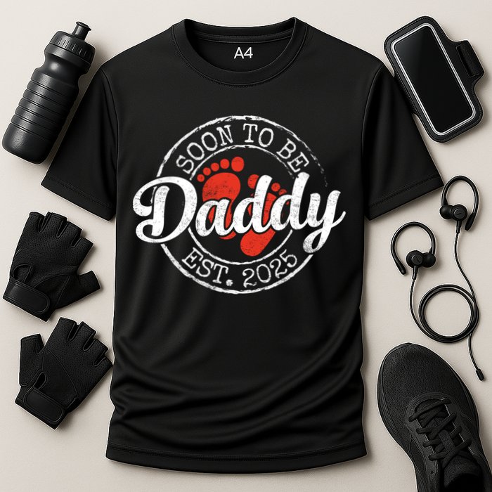 Soon To Be Daddy Est 2025 1st Time Dad Gifts Promoted To Dad  Cooling Performance Crew T-Shirt