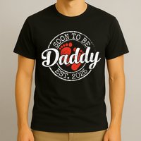 Soon To Be Daddy Est 2025 1st Time Dad Gifts Promoted To Dad  T-Shirt