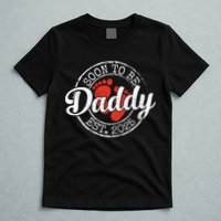 Soon To Be Daddy Est 2025 1st Time Dad Gifts Promoted To Dad  T-Shirt