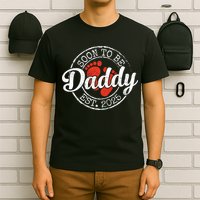 Soon To Be Daddy Est 2025 1st Time Dad Gifts Promoted To Dad  T-Shirt