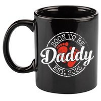 Soon To Be Daddy Est 2025 1st Time Dad Gifts Promoted To Dad  11oz C Handle Ceramic Mug