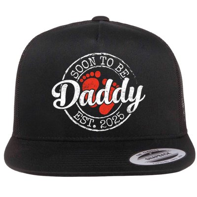 Soon To Be Daddy Est 2025 1st Time Dad Gifts Promoted To Dad  Flat Bill Trucker Hat