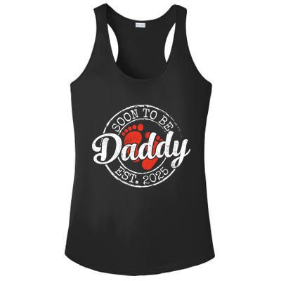Soon To Be Daddy Est 2025 1st Time Dad Gifts Promoted To Dad  Ladies PosiCharge Competitor Racerback Tank