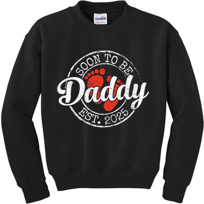 Soon To Be Daddy Est 2025 1st Time Dad Gifts Promoted To Dad  Kids Sweatshirt