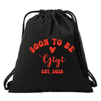 Soon To Be Gigi 2025 Mother's Day Promoted To New Grandma  Drawstring Bag