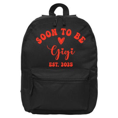 Soon To Be Gigi 2025 Mother's Day Promoted To New Grandma  16 in Basic Backpack