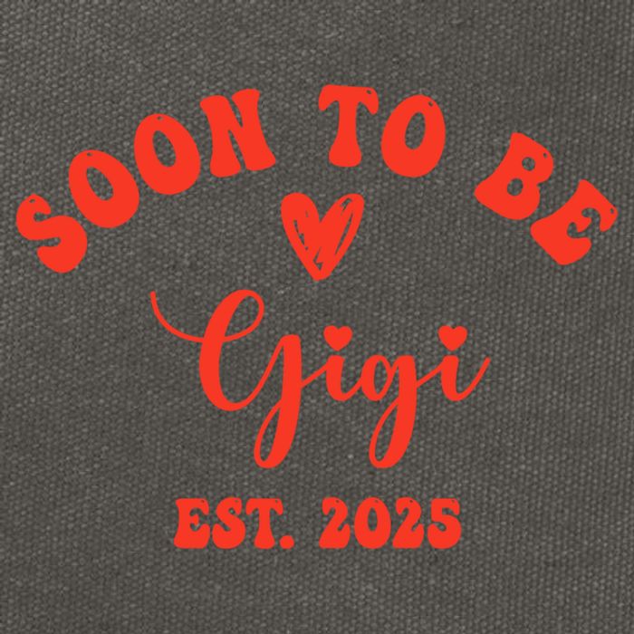 Soon To Be Gigi 2025 Mother's Day Promoted To New Grandma  Cotton Canvas Backpack