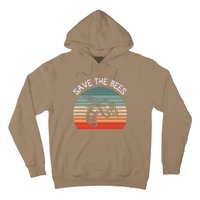 Save The Bees Retro Vintage Climate Change Earth Day Gift Hoodie