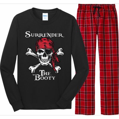 Surrender The Booty Funny Pirate Festival Long Sleeve Pajama Set