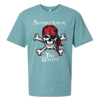 Surrender The Booty Funny Pirate Festival Sueded Cloud Jersey T-Shirt