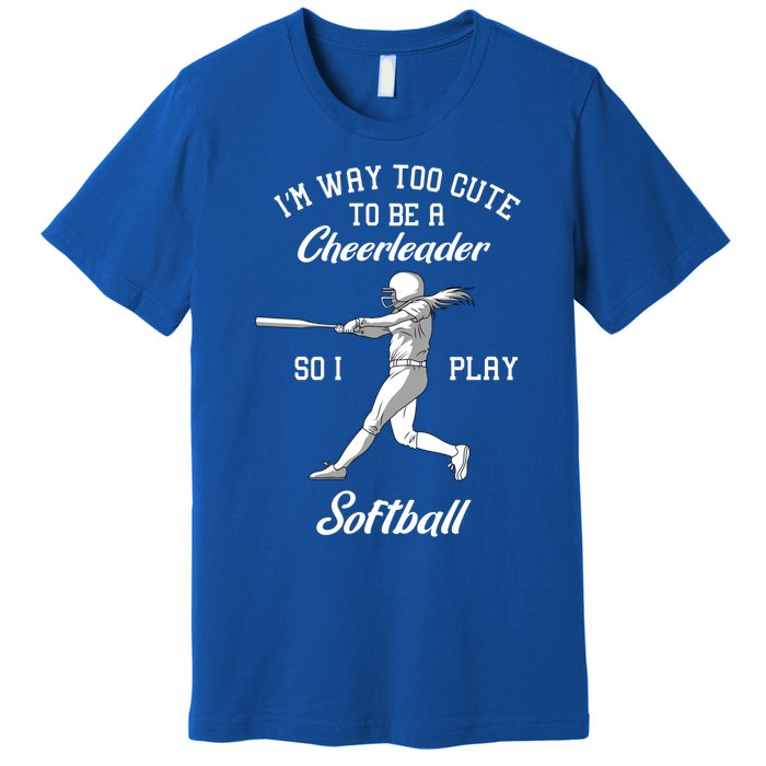 Softball Team Cool Gift Baseball Player Batter Gift Premium T-Shirt